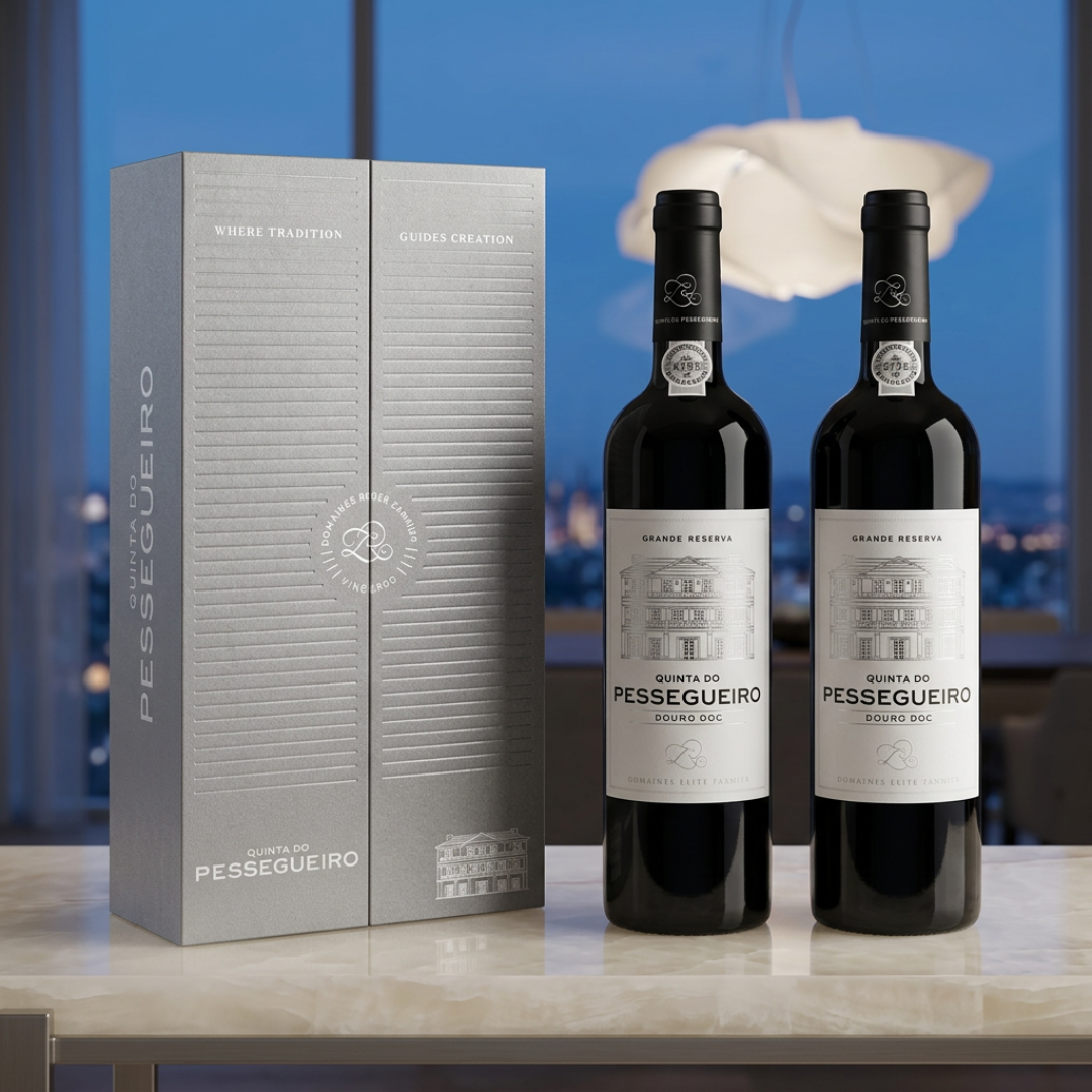 Coffret Quinta do Pessegueiro Grande Reserva Tinto 2021, 75cl