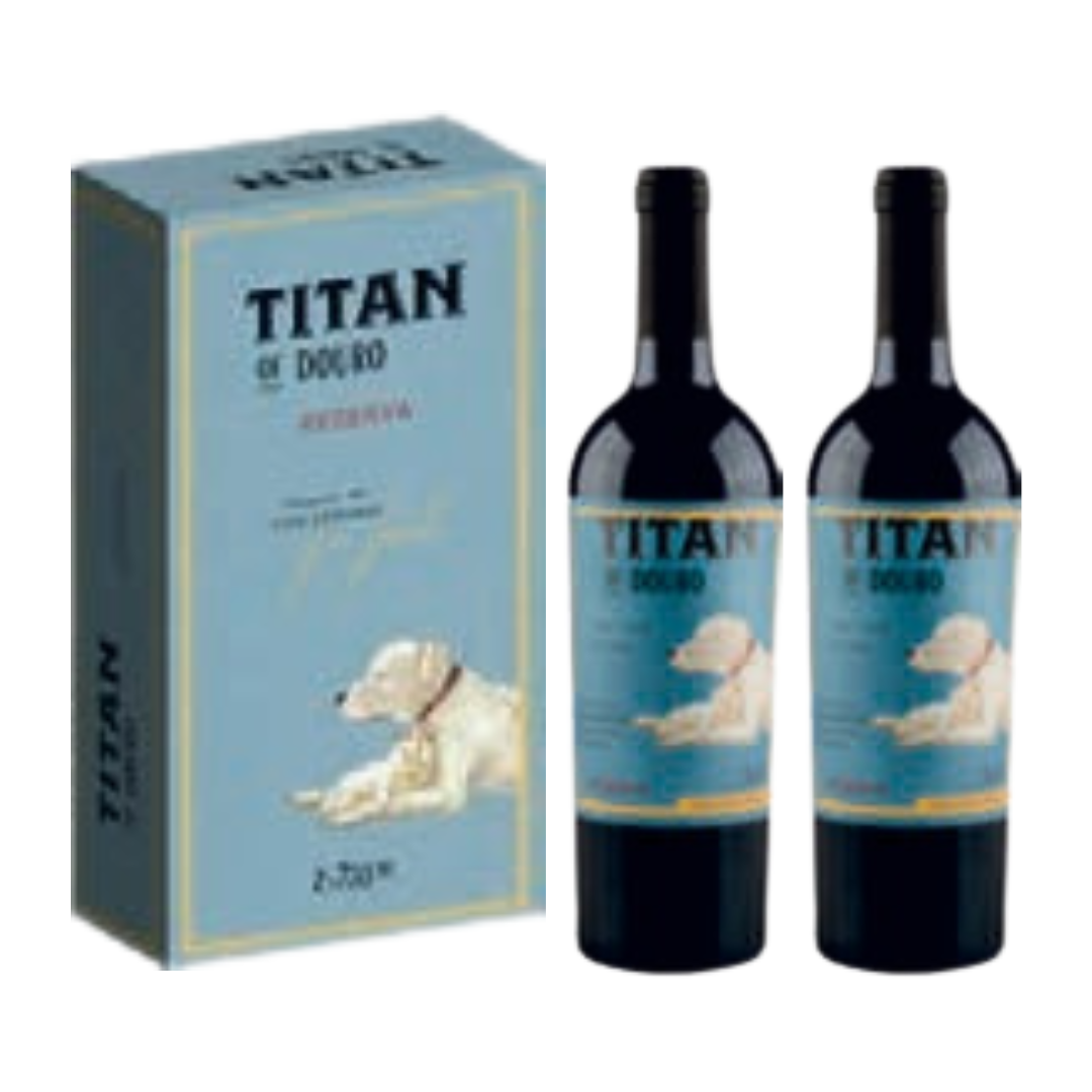 Coffret 2 Garrafas Titan of Douro Reserva Tinto 2023, 75cl
