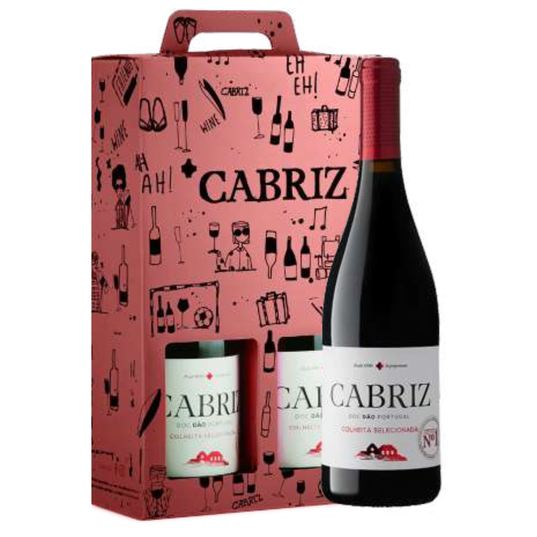 Coffret 2 Garrafas Cabriz Colheita Seleccionada Tinto 2023, 75cl