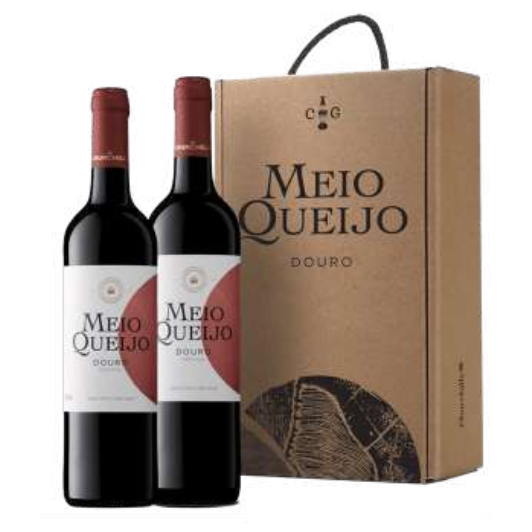 Coffret 2 Garrafas Meio Queijo Tinto 2021, 75cl