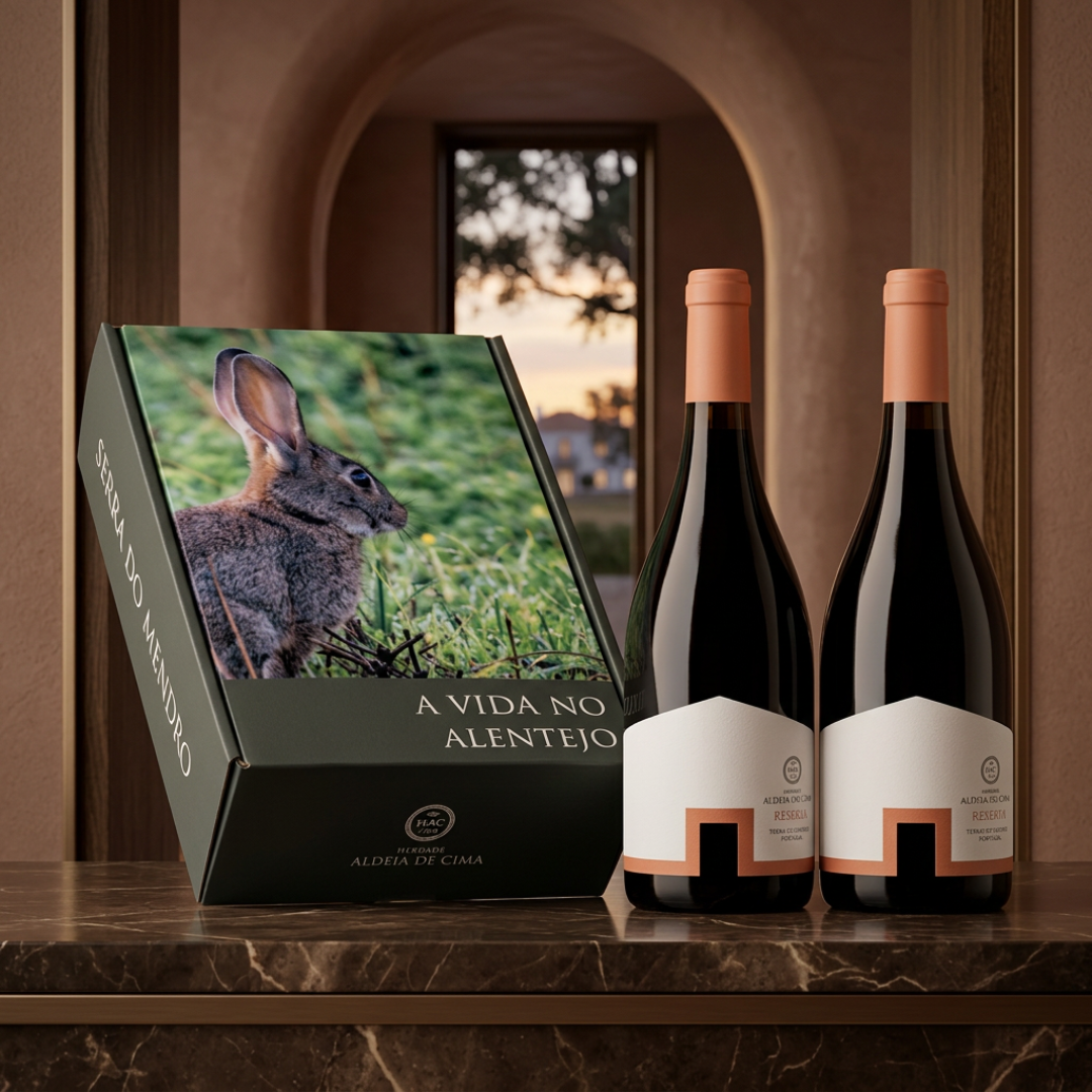 Coffret Herdade Aldeia de Cima Reserva Tinto, 75cl