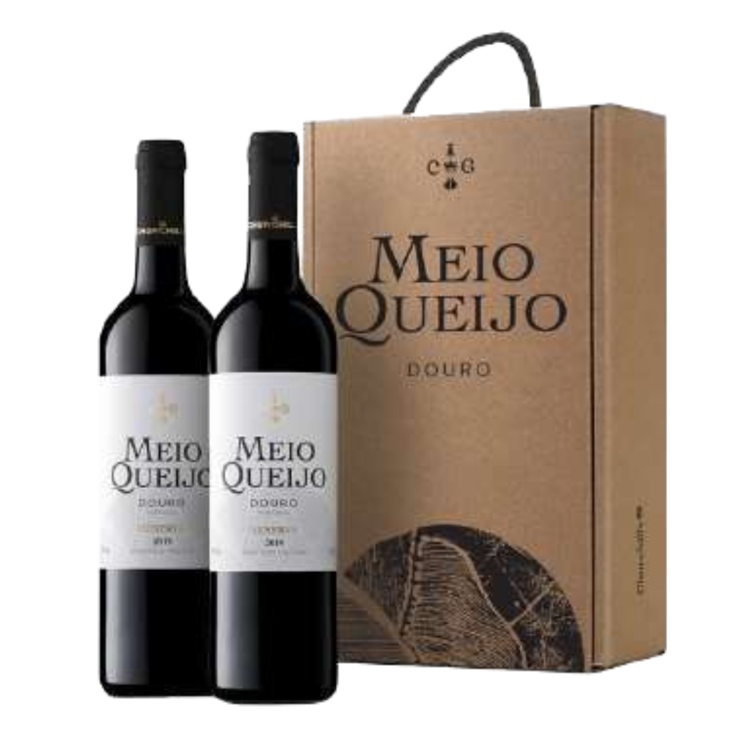 Coffret 2 Garrafas Meio Queijo Reserva Tinto 2022, 75cl
