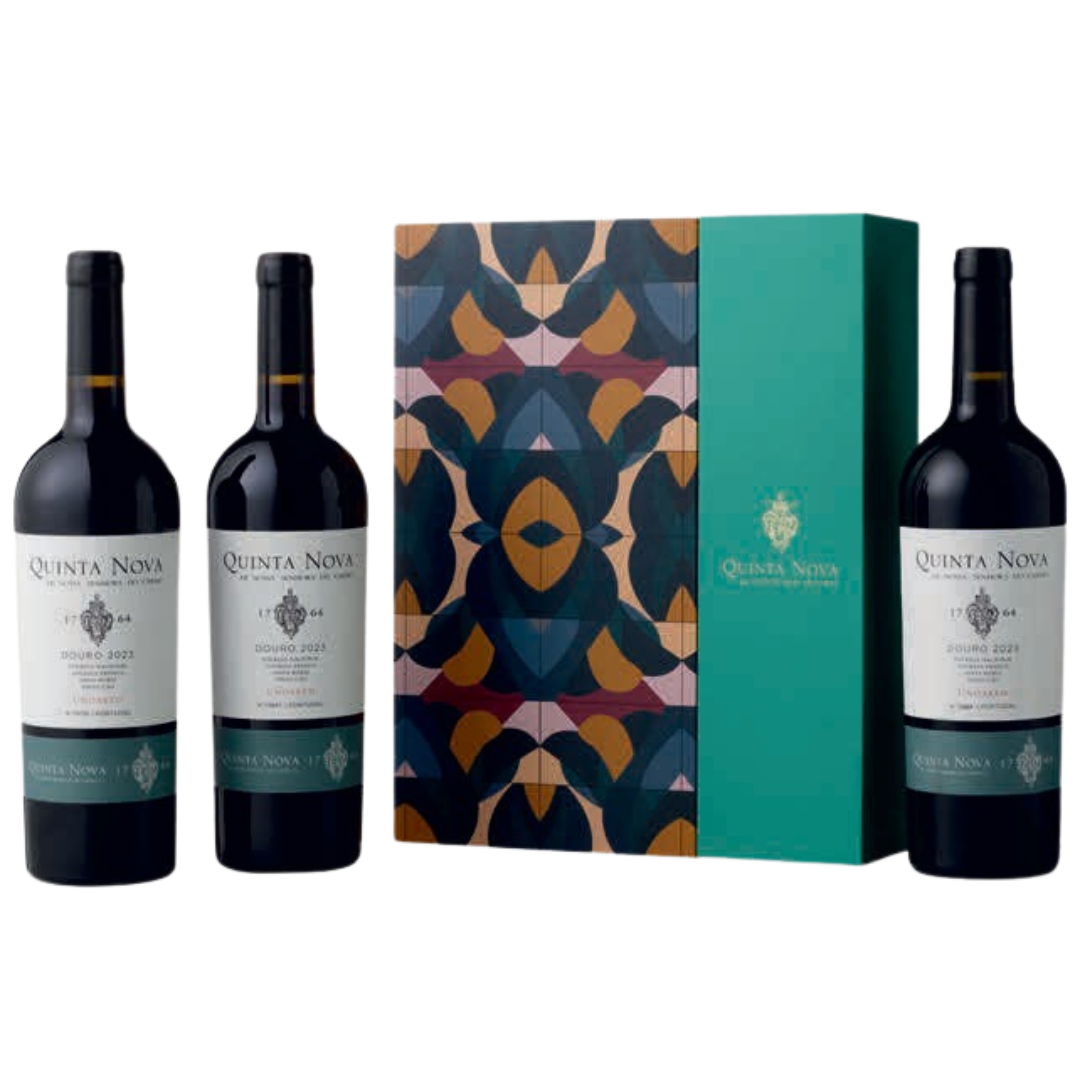 Coffret 3 Garrafas Quinta Nova Unoaked Tinto 2023, 75cl