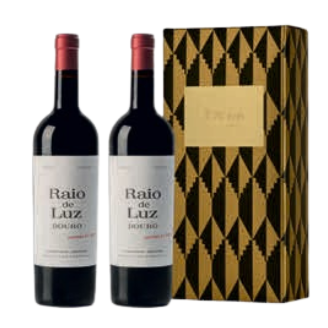 Coffret 2 Garrafas Rocim Raio de Luz Tinto 2022, 75cl